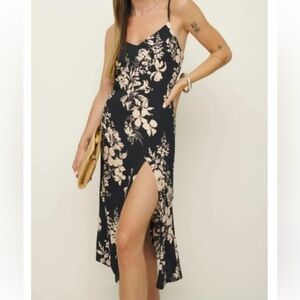 Reformation Crimini Dress - Floral Print and Side Slit